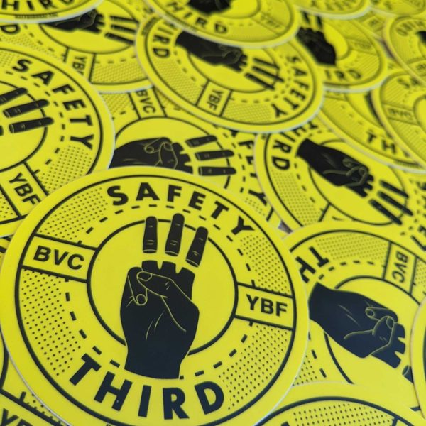 Safety Third stickers – Half Mind Hab