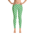 2021 Green Dress Run Pattern Leggings