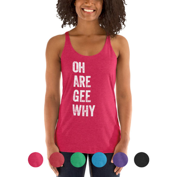 Oh Are Gee Why typographic tank top