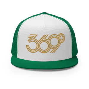 369 Degrees Trucker Hat - Green (Gold) Dress edition